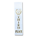 2"x8" 3rd Place Stock Award Ribbon W/ Trophy Image (Lapel)